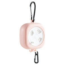 몽리코 휴대용 여행 캠핑 빨래줄 10m, 핑크, 1개