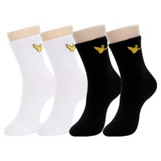Mark Gonzales 兒童襪 Mood Up 基本款中筒襪 4雙組