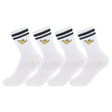 Mark Gonzales 兒童 Mood Up 基本款中筒襪 4雙組