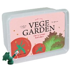 메이크정글 베지가든 텃밭 + 보틀 물조리개 랜덤발송 세트, 방울토마토, 적상추