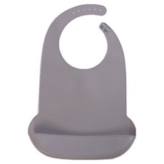 소울리치 튼튼하고 편리한 성인용 턱받이 XL 35.5 x 52 cm, 그레이, 1개