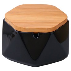 CashRich 簡約設計菸灰缸 11.6 x 5.8 cm + 附蓋套組, 1個, 黑色