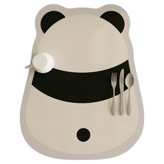 餐具瀝水墊/餐桌吸水墊, 40 x 30cm, 1個, 熊貓 黑白色