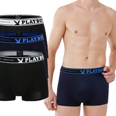 PLAYBOY 男士基本款平口褲3件組