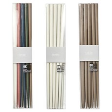 TAMAKI 堅固現代感筷子3種 x 5p套組, 1套, 混色, 白色, 摩卡, 筷子3種 x 5p