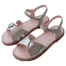 ILoveJ 女童 Lebera 心形水鑽涼鞋