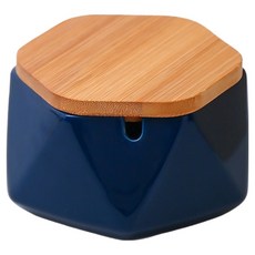 CashRich 簡約設計菸灰缸 11.6 x 5.8 cm + 附蓋套組, 1個, 深藍色