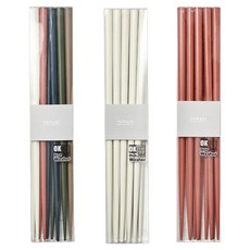 TAMAKI 堅固現代感筷子3種 x 5p套組, 1套, 混色, 白色, 紅色, 筷子3種 x 5p