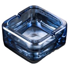 Casrich高級豪華設計菸灰缸 9.4*9.4*4cm, 水藍色, 1個