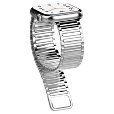 칸탐 애플워치 마그네틱 링크브레이슬릿 메탈 스트랩 38 / 40 / 41 / 42mm, 실버, 1개