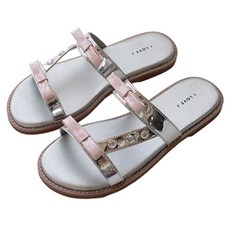 ILoveJ 女童Rox蝴蝶結寶石拖鞋