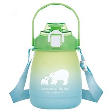 KU.KU Duckbill 酷咕鴨 彈蓋提把胖胖水壺, 青綠色, 1.2L, 1個