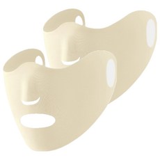 涼感貼開放式口罩, 2個, 米色