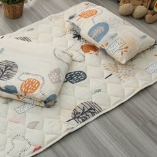 E-ROU 伊柔寢飾 3M吸濕排汗天絲兒童睡墊3件組, 睡墊 + 枕頭 + 涼被, 奇幻樂園