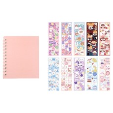 TODAY LIVING 相簿 + 卡通貼紙 10入組 R79094, 60張, 蜜桃粉