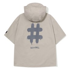 Beentrill 男女共用 噴漆標誌 梭織套頭風衣夾克 BA252WT001