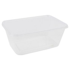 Inp 方形耐熱容器 透明 PP-1000A 1L 17.5 x 12 x 7.5 cm, 1個, 25個