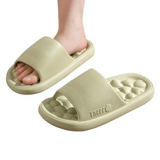 萌司特 鵝卵石造型指壓拖鞋 250-255mm, 1個, 綠色