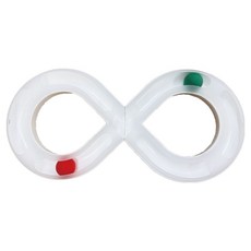 Nice u 毛樂趣 無限8字軌道球逗貓玩具, 1個, 白色