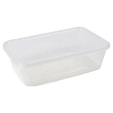 Inp 方形耐熱容器 透明 PP-650A 650ml 17.5 x 12 x 5.2 cm, 1個, 25個
