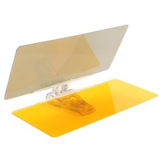 컴스 차량용 썬바이져 주간 야간 사용 앞유리 운전석 햋빛 가리개 IE543, Black + Yellow, 1개
