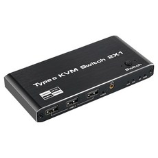 Coms Mart HDMI DP 2台PC控制 4K 60Hz Type-C KVM 2埠 切換器 選擇器, 1個, OU950