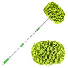 洗車不傷漆雪尼耳伸縮拖把 + 備用刷毛, 1組