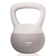 Tumaz 月熊 安全重訓軟式壺鈴, 岩石灰, 1個, 12kg