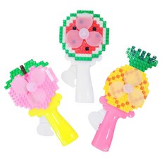 오렌지e몰 디폼블럭 여름 과일 손 선풍기 만들기 복숭아 + 파인애플 + 수박 세트, 혼합색상, 1세트