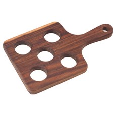 Weroo 木質方形5格把手雞蛋架, 1個, 自然混色