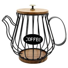 AllHigh 居家咖啡膠囊收納盒 01 附蓋黑色咖啡, 1個, 混合色