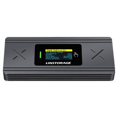 Coms MART NVMe NGFF M.2 SSD 外接盒 10Gbps C型 顯示螢幕 HB971, 1個