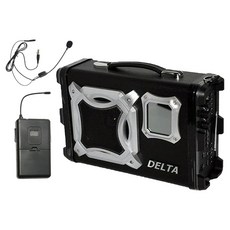 델타 충전식이동형 블루투스 스피커 60W + 헤드셋형 마이크 + 리모콘 세트, DT-638SM, 블랙