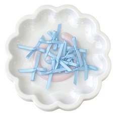 루이노리브 포장 카드 꾸미기용 컬러 미니 장식 리본, 블루, 100개