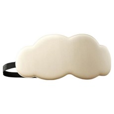 Queen Marbela 蠶絲冰感遮光睡眠眼罩 米白色 One size, 1個, 1入