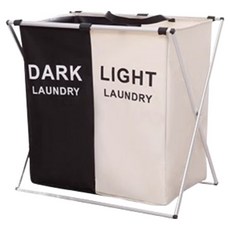 日常重點 折疊式衣物收納籃, 黑色