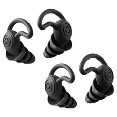 Huolly 隔音睡眠耳塞 黑色 2入, 2套, 4件