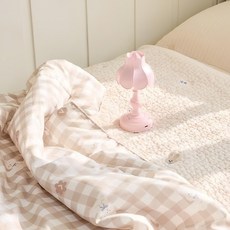 베베누보 유아용 순면 자수 듀라론 양면 낮잠이불 패드 + 차렵 블랭킷 + 솜패드 + 솜베개 + 부직포가방 세트, 체크바니
