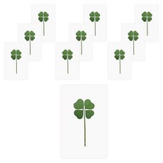 Lucky Symbol 幸運四葉草真花透明護貝卡 標準款, 10個, 單一顏色