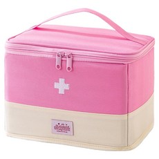 소담몰 응급 여행용 구급 파우치 핑크 XXL 26.5 x 19.5 x 19.5 cm, 1개