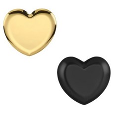 PDS居家裝飾 簡約心形飾品托盤 2件組, 金色, 黑色