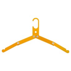 하이퍼플래닛 캠핑 알루미늄 접이식 옷걸이, 옐로우, 1개