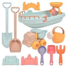 Sandy Toy 大型船艇玩沙11種套組 700g lxs364, 1套, 混合色