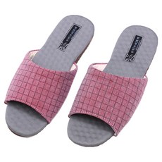 Vero&Nique 維諾妮卡 方格竹炭機能乳膠室內拖鞋, 紅色, 1雙