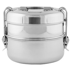 danica STUDIO Heirloom 雙層不鏽鋼便當盒, 銀色, 1個