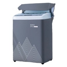 小麥購物 直立式洗衣機防塵罩 L729, 灰山