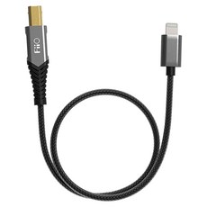 FIIO 飛傲 USB Type-B 轉 Lightning 轉接線, 黑色, LD-LT1, 1條