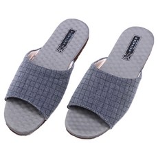 Vero&Nique 維諾妮卡 方格竹炭機能乳膠室內拖鞋, 藍色, 1雙