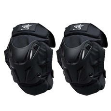DESIGN 風之守護 機車騎士 短款防摔護膝, 黑色, 2個