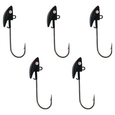 다미끼 리그 지그헤드 배스 낚시 바늘, BLACK 랜덤발송, 5.3g, 5개